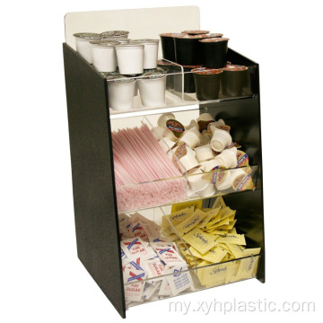 Straw Condiment Tea အတွက် Acrylic Shelves